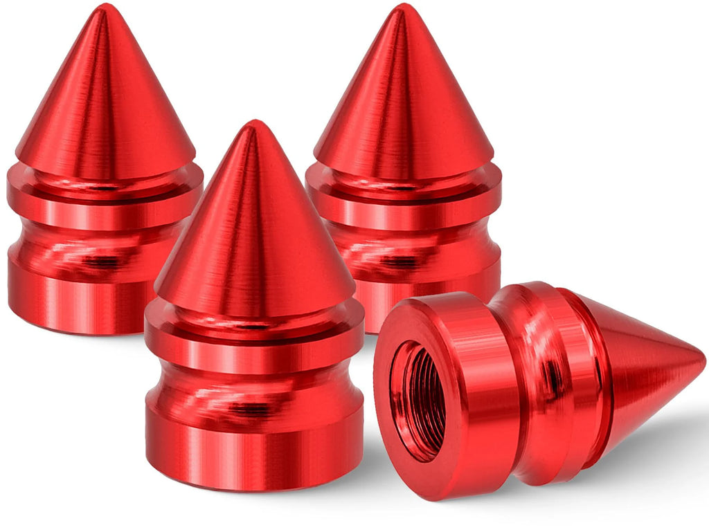 Automobile, motorcycle, conical tower shaped aluminum alloy valve cap, colored valve cap, pointed cap Oasis Select 4pcs