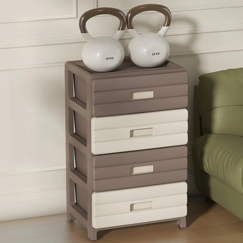 13.78 Inch Wide Drawer Storage Cabinet,3-6 Tier Rolling Mobile Organizer with Wheels,Gray/Brown Options for Living Room/Bedroom Oasis Select