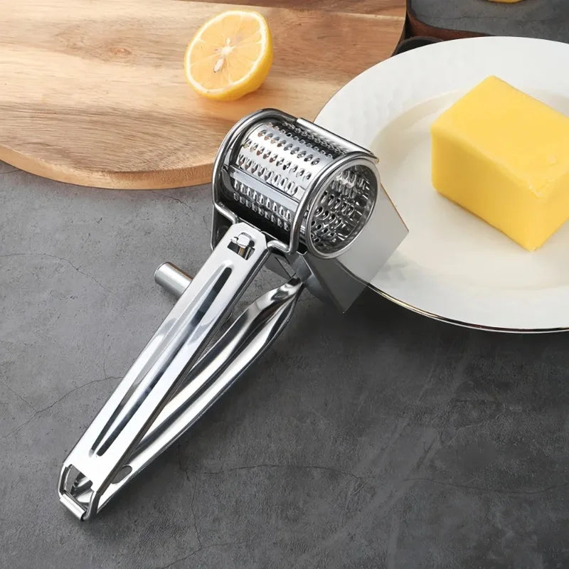 1pcs Stainless Steel Cheese Grinder Hand Cranked Multifunctional Vegetable Chocolate Carrot Nut Slicer Fast Kitchen Tool Oasis Select