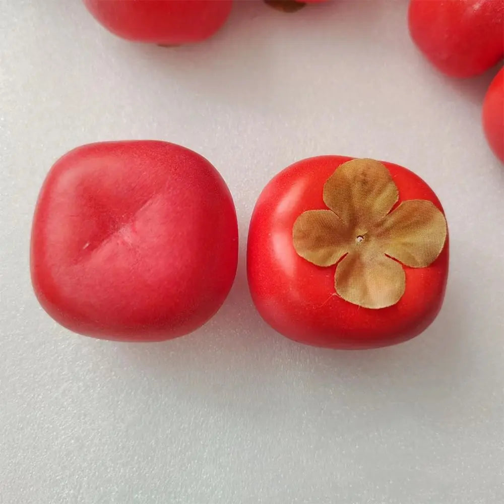 Mini Artificial Foam Persimmon Vegetable Realistic Simulation Fruit Funny Handicrafts Fake Persimmon Garden Decoration Oasis Select