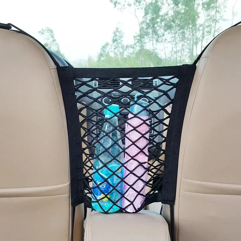 Car Seat Gap Mesh Net Organizer Bag & Pet Barrier | Auto