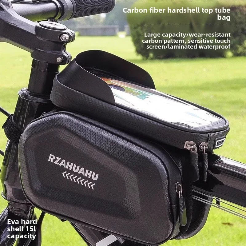Bicycle bag, front beam bag, mountain road bike, pipe hanging bag, mobile phone bag, waterproof riding accessories Oasis Select