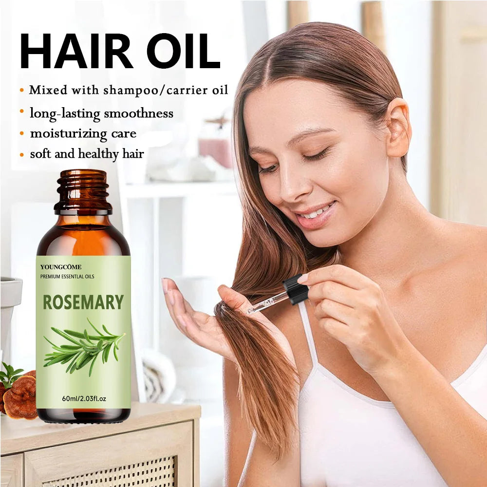 YOUNGCOME Rosemary Essential Oil for Hair & Body Care Rosemary Hair Oil Oasis Select