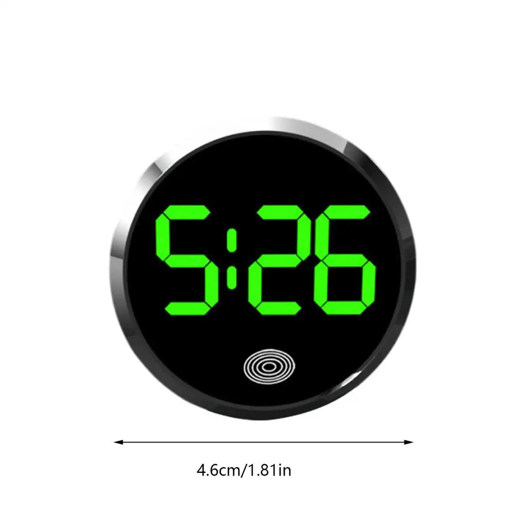 LED Car Clock Luminous Automobiles Internal Stick-On Mini Digital Clocks Auto Ornament Car Accessories Oasis Select Green