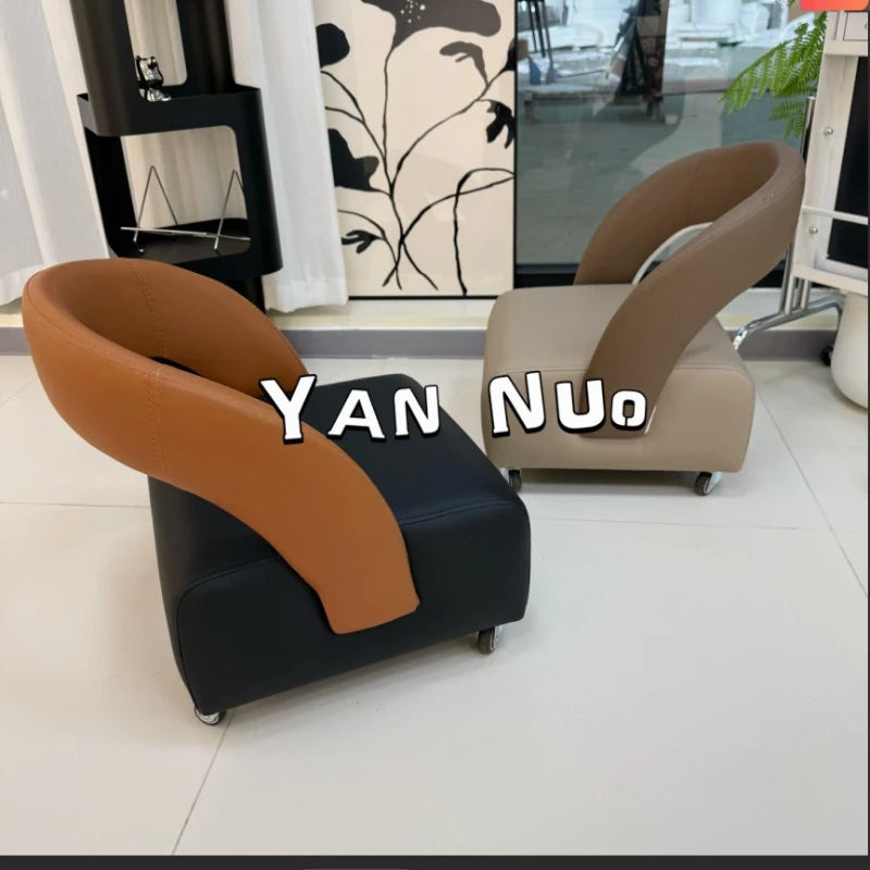 Single casual yo-yo sofa Nordic light luxury modern small apartment living room home special-shaped yo-yo stool shoe changing Oasis Select