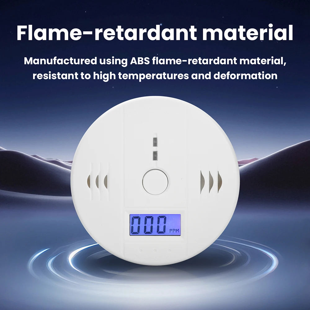 Carbon Monoxide Alarm Smoke Alarm Co Detector LCD Display Alarm Home Wireless Toxic Gas Leak Detector Fire Sound Alarm Oasis Select
