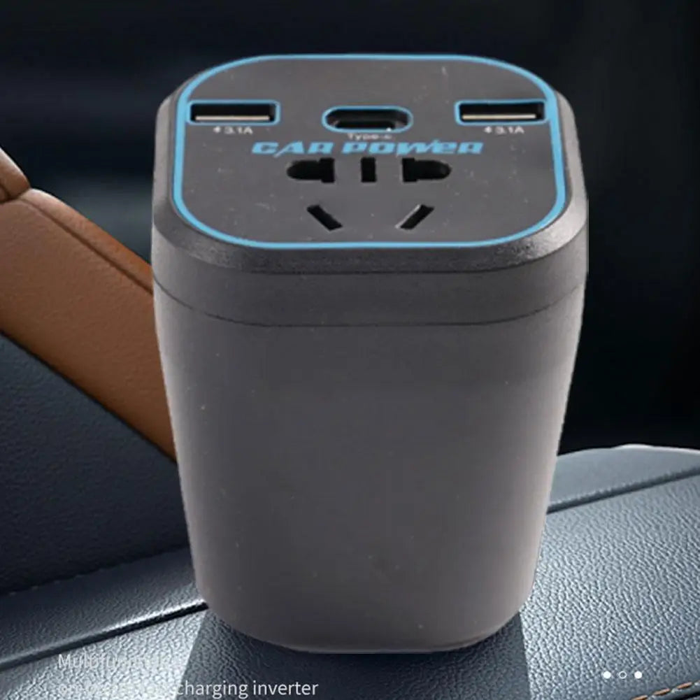 200W Car Power Inverter 12V/24V to 110–220V with USB-C Fast Charge Car Power Inverter Oasis Select
