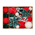 38-Piece Velvet Christmas Ball Ornament Set – Mixed Colors