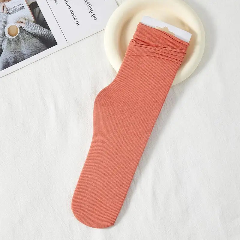 Women's Colorful Cotton Slouch Socks – Breathable Summer Crew