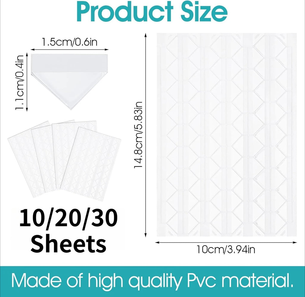 10/20/30 PCS Self-Adhesive Photo Corners – Clear Acid-Free Removable Hold for Scrapbooks, Journals & Memory Albums Oasis Select