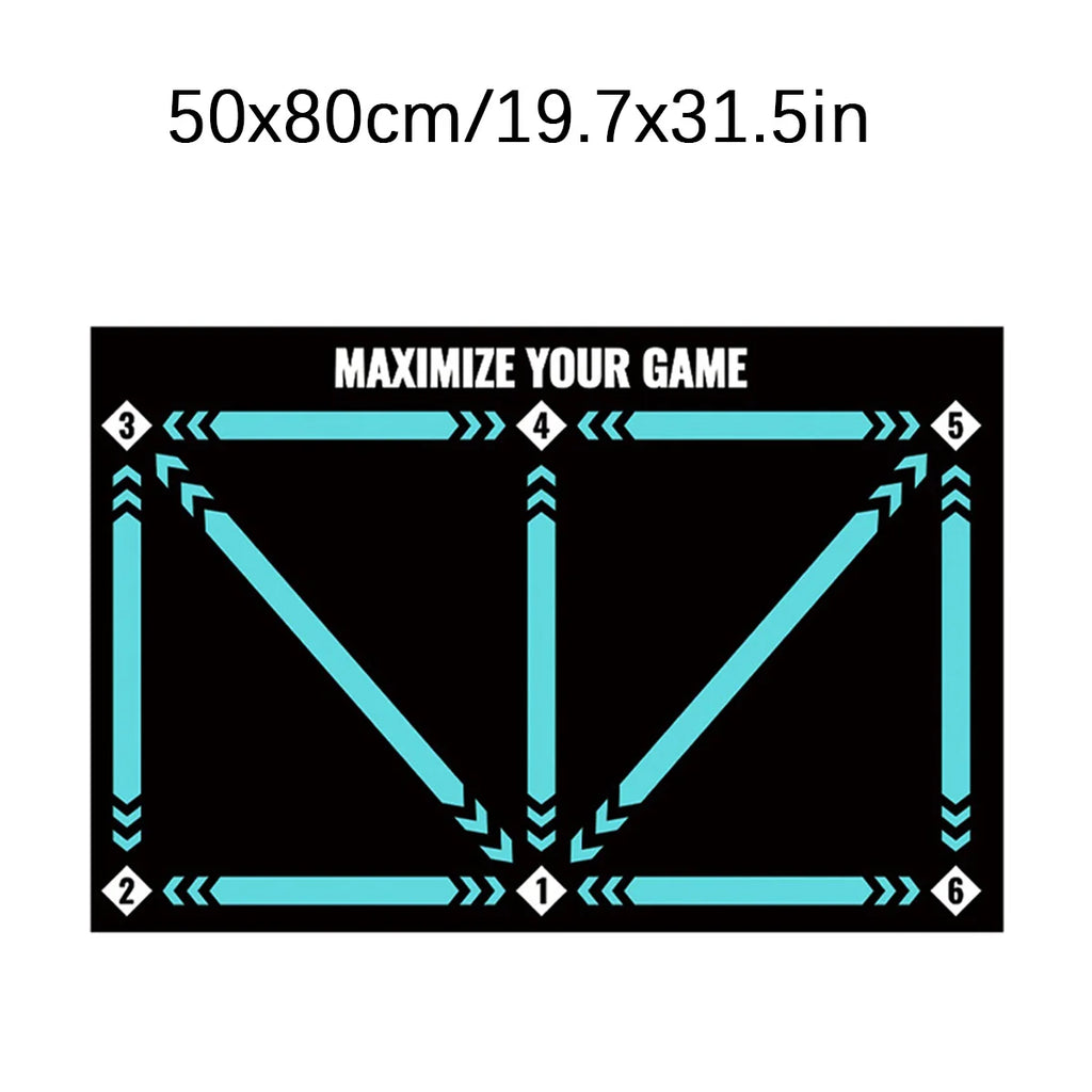 Soccer ball control training mat | Stable and silent rubber base | Digital Guidance Design | Improve ball sense, daily training Oasis Select Green 50x80cm