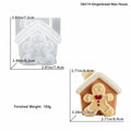 3d Gingerbread House Mold Gingerbread Shaped Silicone Candle Mold Christmas Decoration Mold Flexible For Holiday Decoration Home Oasis Select White