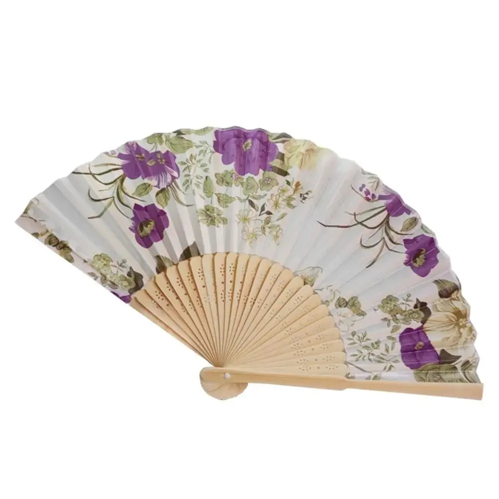 Colorful Bamboo Folding Fan – Wedding Gift & Photo Prop Decorative Folding Fan Oasis Select I