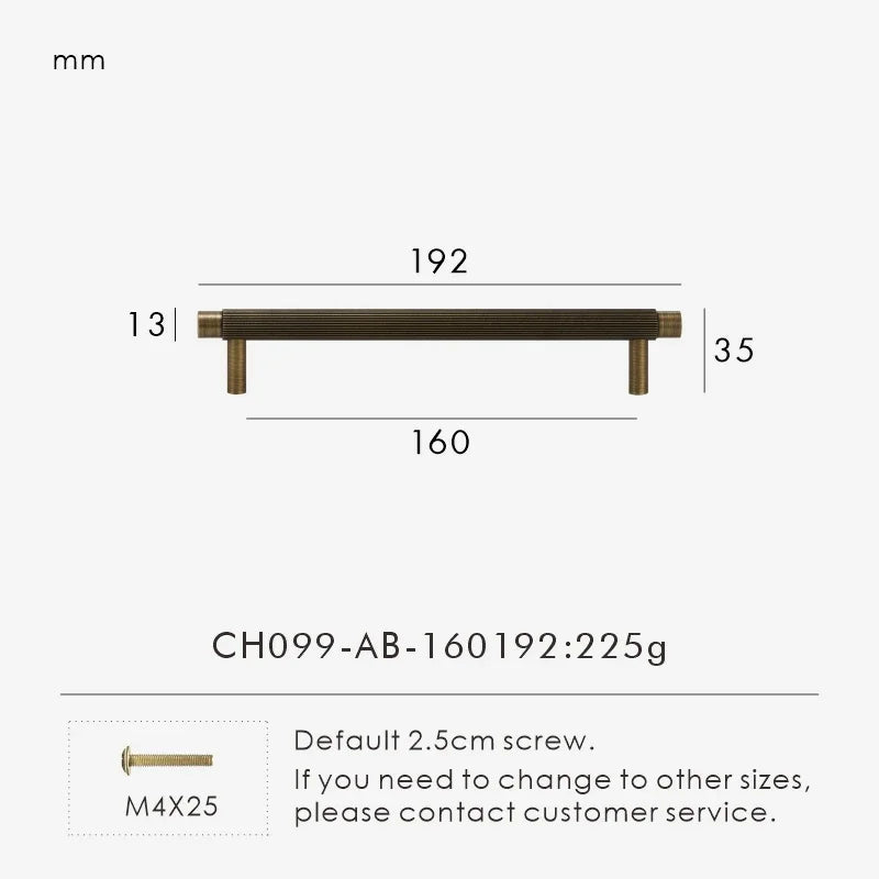 Solid Brass Linear Cabinet Handle Drawer Tbar Cabinet Door Pull White Matte Gold Bronze Available Many Size Opation Oasis Select CH099-AB-160192