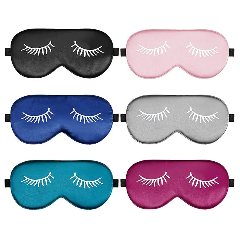 Cartoon Eyelash Silk Sleep Mask – Soft Eye Cover for Travel Silk Sleep Mask Oasis Select