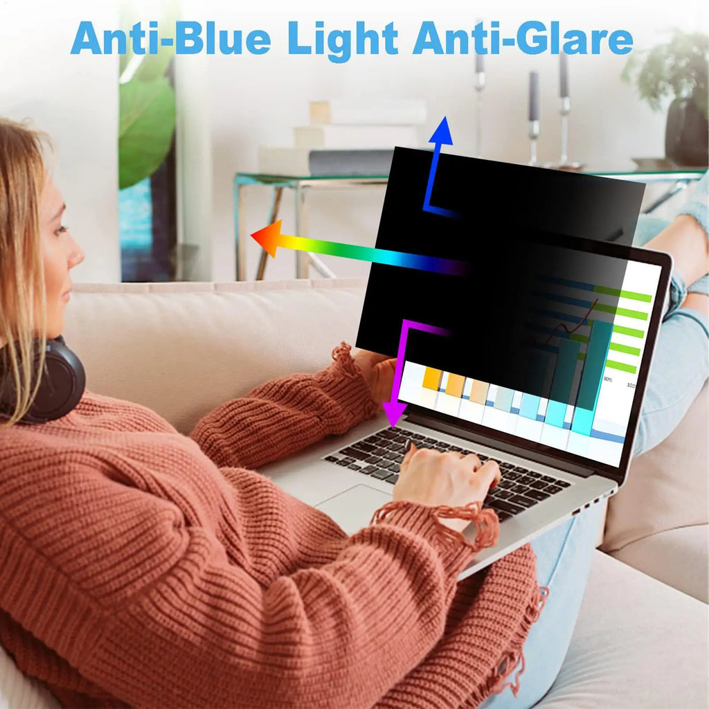Privacy Screen for Laptop Computer Screen Privacy Shield Removable Anti-Scratch Protector Film for Computer Monitor and Laptop Oasis Select