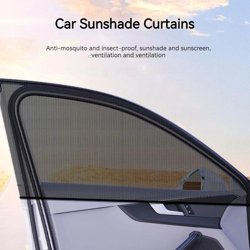 New Car Sunshade Curtains Anti-UV Side Window Shades Car Curtains Nti-mosquito Mesh Net Protection Repellent Auto Accessories Oasis Select