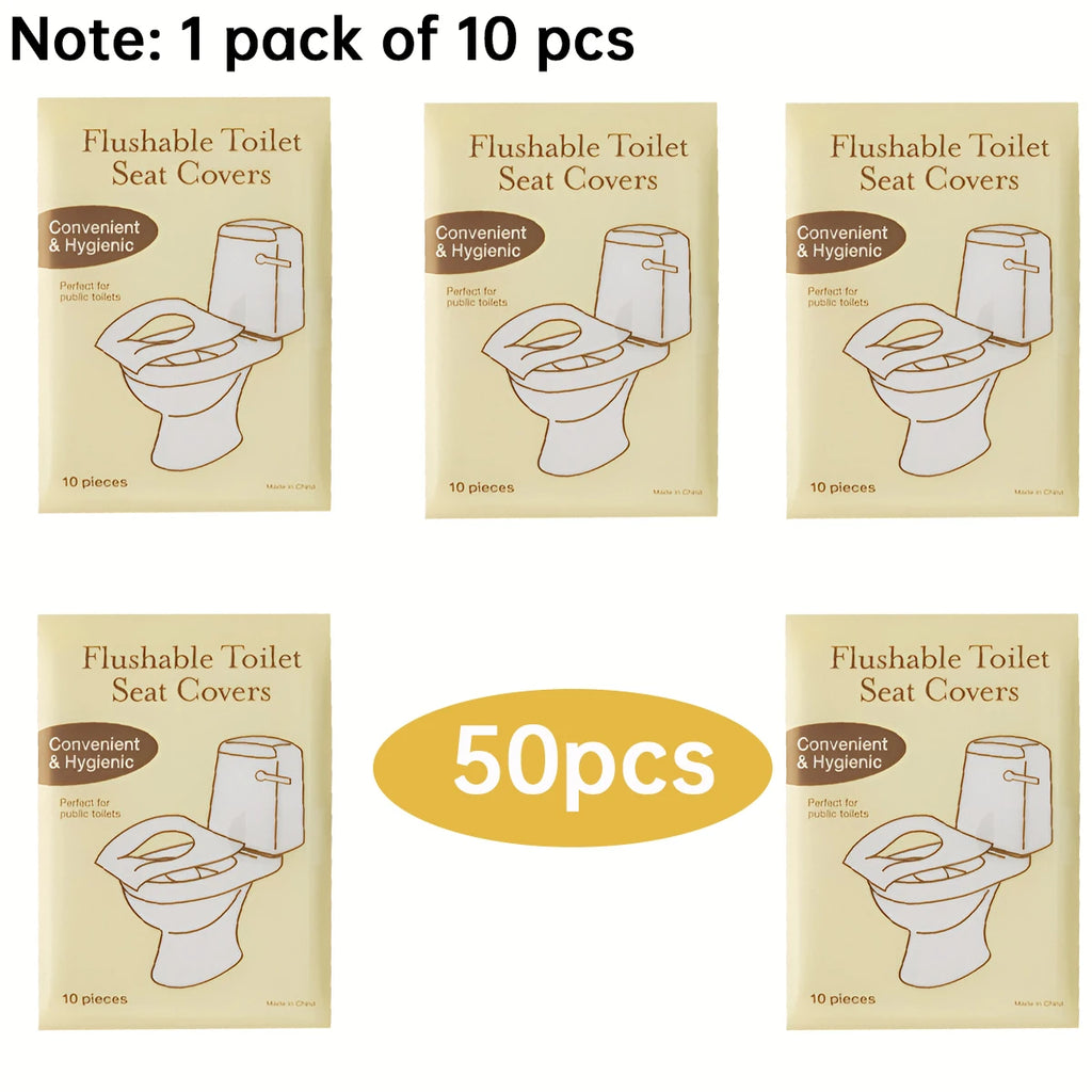 80/50/20pcs flushable toilet mat, disposable toilet seat, public restroom, airplane and camping, adult toilet essentials Oasis Select 50pcs