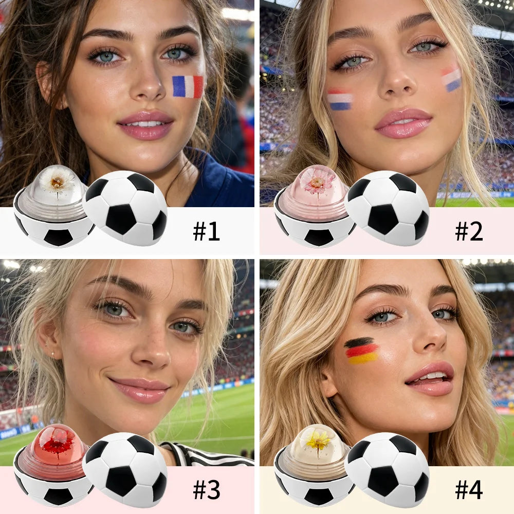 Soccer Ball pH Color-Changing Lip Balm – Flower-Infused Color-Changing Lip Balm Oasis Select
