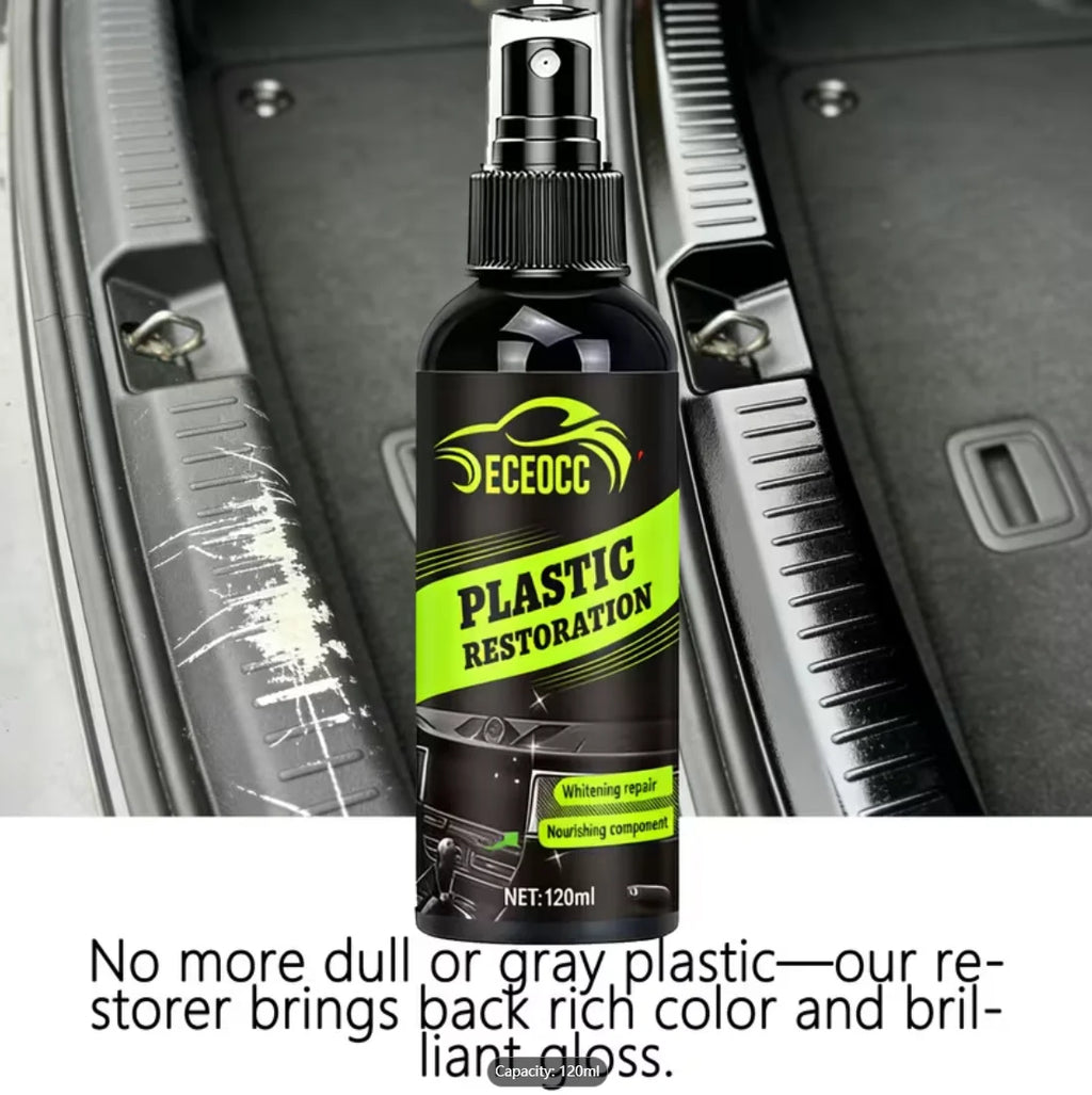 Auto Plastic, Leather & Tire Restoration Spray | Long-Lasting Shine Car Restoration Spray Oasis Select