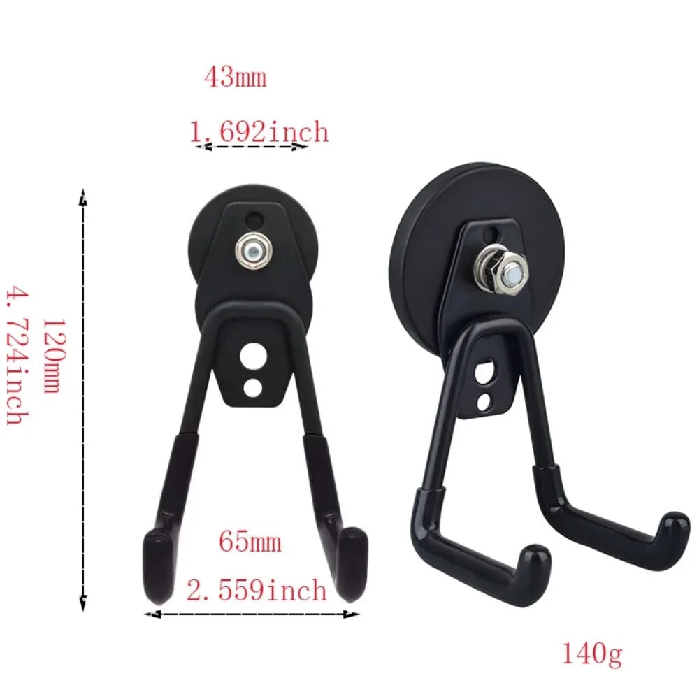 Strong Magnet Garage Hook, Nail Free Installation, High Load-Bearing, Anti Slip, Waterproof, Suitable for Gardening Tools, 43mm Oasis Select