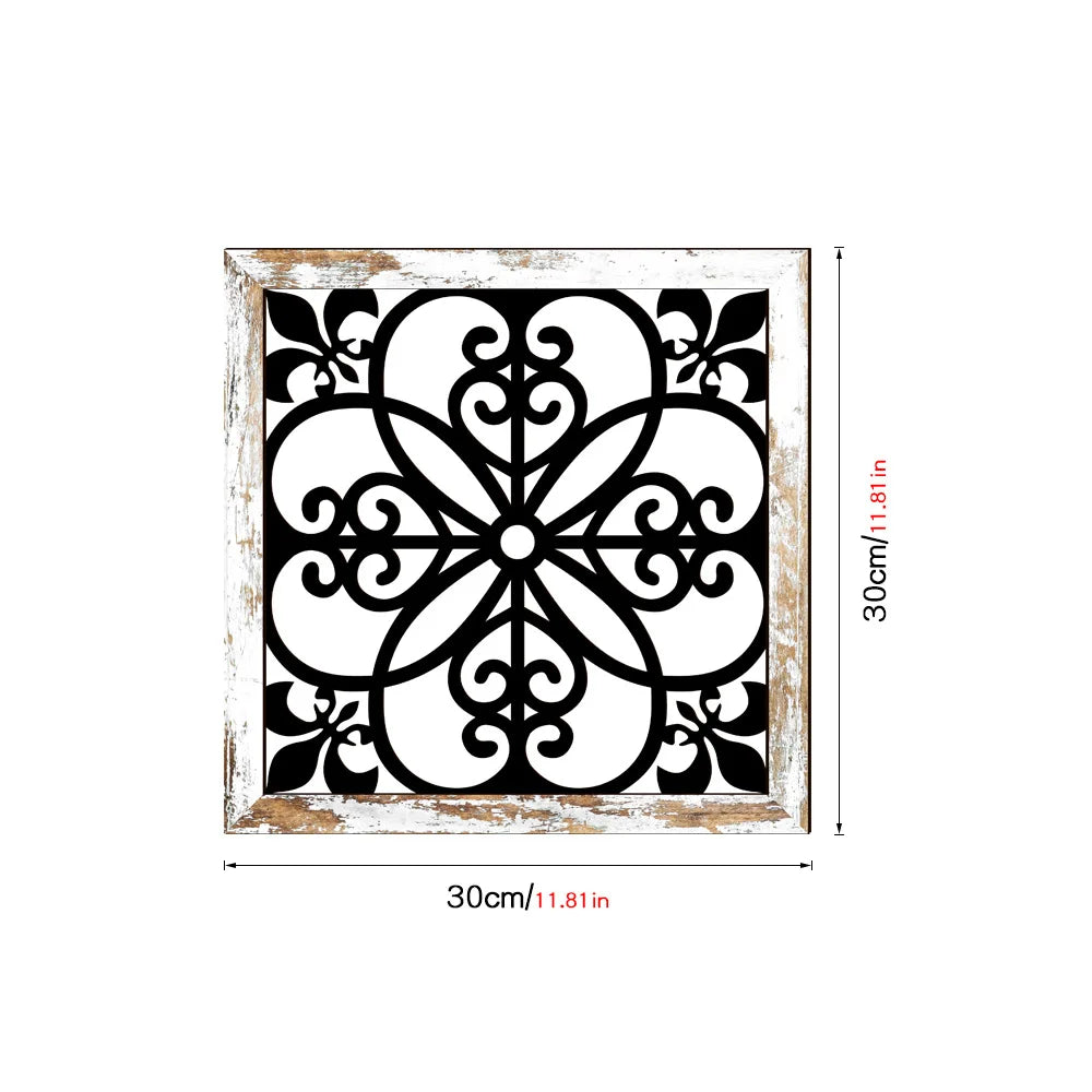 Wooden hollowed out UV printed wood grain home wall decoration can be pasted with living room and bedroom murals room decor Oasis Select MZ432-B 30cm x 30cm