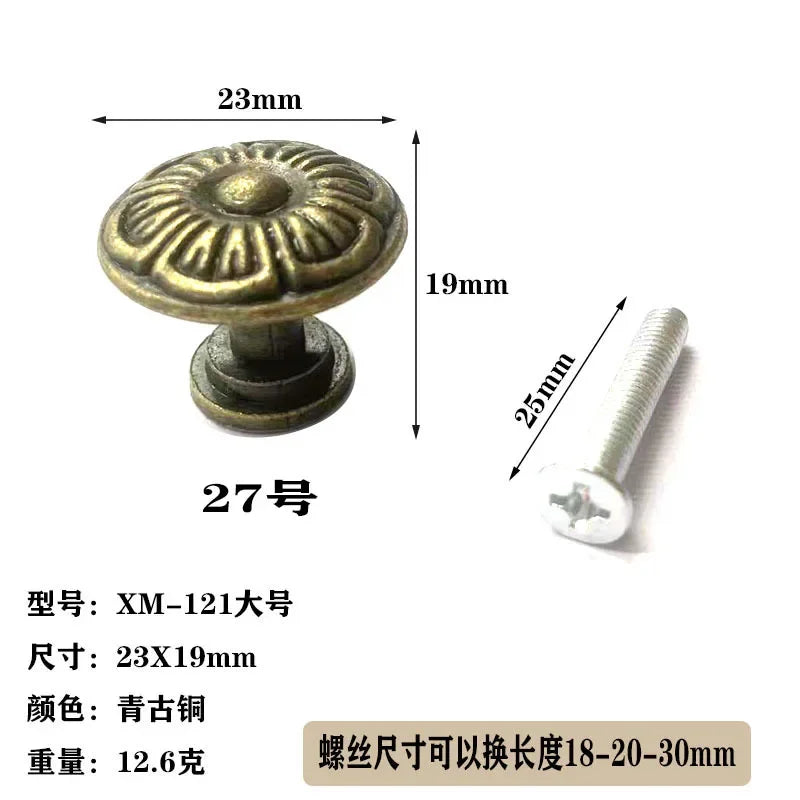Antique Style Pull Handles Bronze Tone Retro Alloy Kitchen Drawer Cabinet Door Knobs Furniture Hardware Fittings