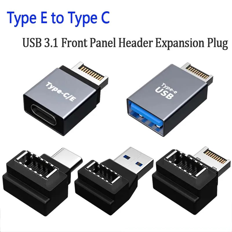 USB 3.1 Type E to USB-C Front Panel Header Adapter – 10Gbps USB Header Adapter Oasis Select