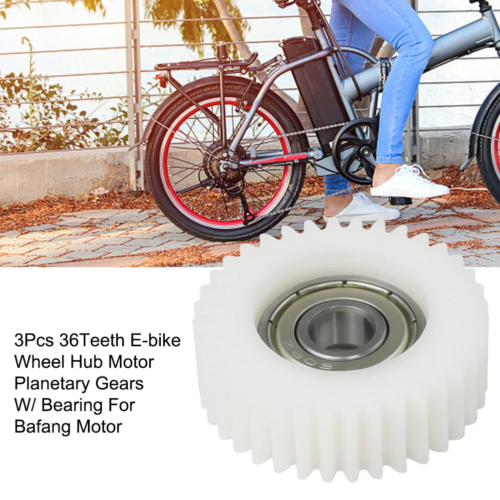 3PCS 36 Teeths Bicycle Wheel Hub Motor Planetary Gears 38x8x12mm Nylon Bearing Electric Bike Accessories For Bafang Motor Ebike Oasis Select