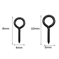 200pcs Black Tiny Small Screw Eye Pins Hooks for Jewelry Making DIY Crafts, Beading & Art Projects Oasis Select Black 8x4mm