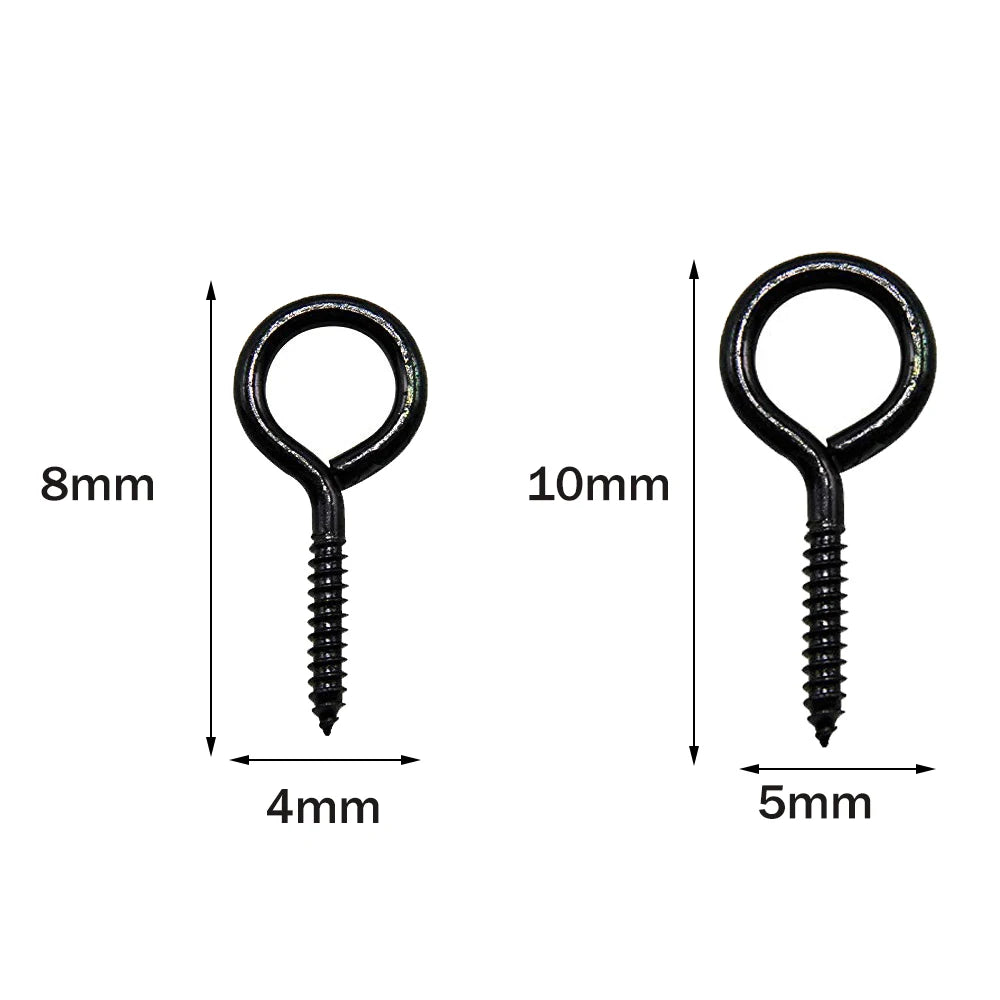 200pcs Black Tiny Small Screw Eye Pins Hooks for Jewelry Making DIY Crafts, Beading & Art Projects Oasis Select Black 8x4mm