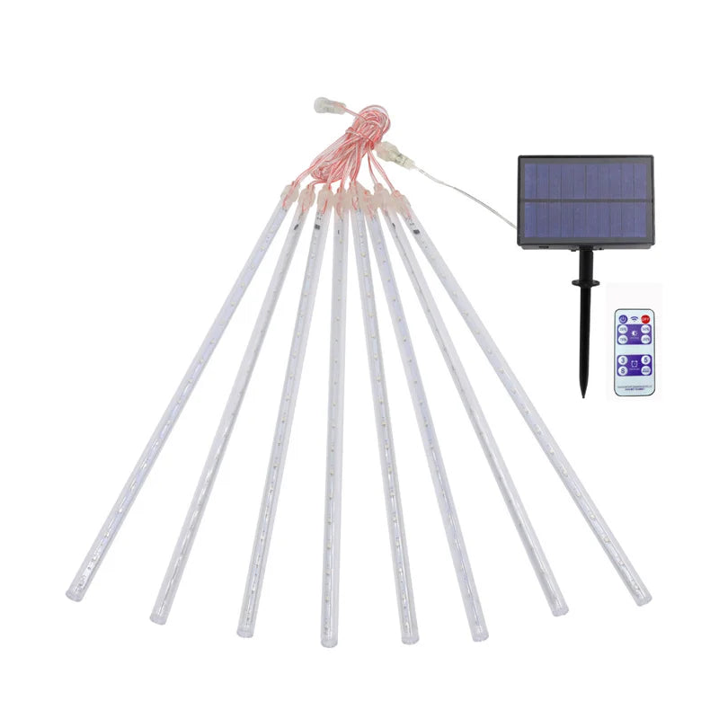 Solar Meteor Shower LED Lights IP65 – Outdoor Festival Decor