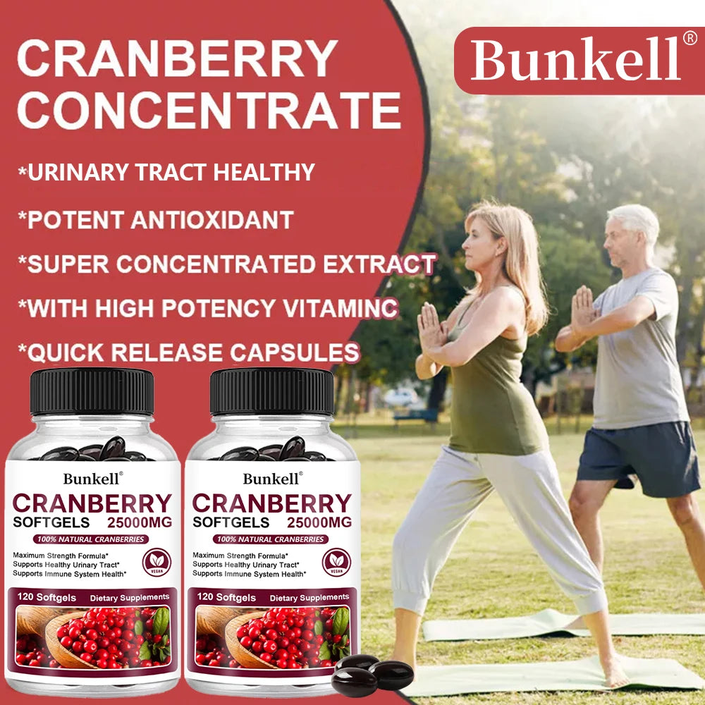 Cranberry Capsules 25,000mg + Vitamin C | Urinary Tract Health Herbal Health Supplement Oasis Select