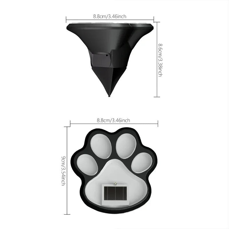 4-12PCS LED Solar Outdoor Light Waterproof Animal Paw Print Lamp for Garden Lawn Patio Summer Camping Home Decoration Oasis Select