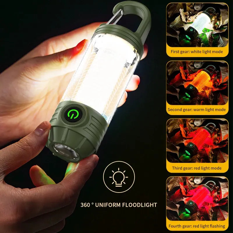 POCKETMAN 6-Mode Rechargeable LED Camping Lantern & Flashlight
