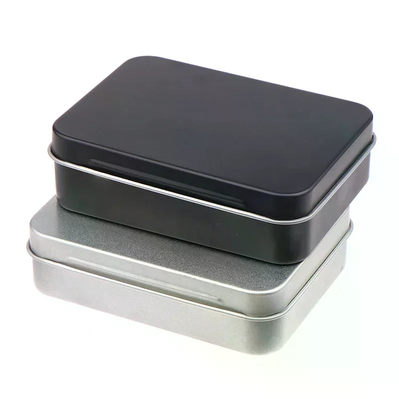 1PC Frosted Household Iron Storage Box Metal Box Tin Plated Container Empty Hinged Lid Small Empty Storage Box Oasis Select
