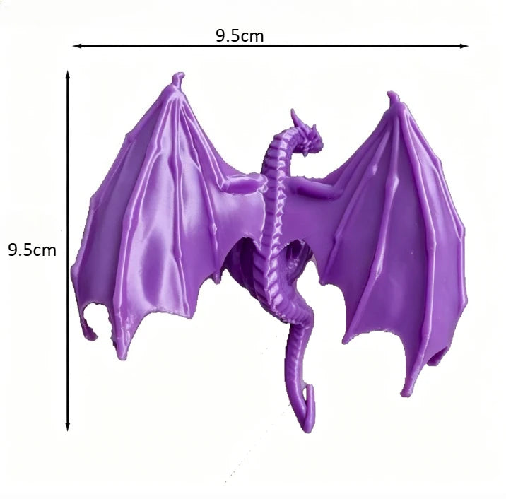 3D Printed Fantasy Climbing Dragon Figurine Dragon Monitor Desk Edge Ornaments Computer Screen Decor Sculpture Decorations Gifts Oasis Select Fei Long Purple