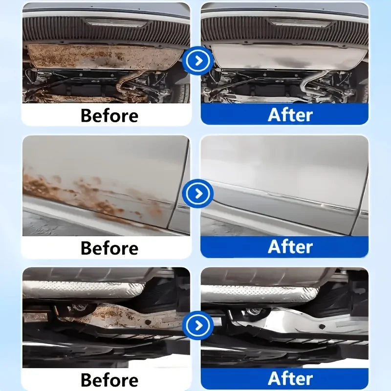 Rust Converter & Polish Spray, Heavy Duty Rust Remover Treatment & Primer for Metal Restoration, Works on Iron Chrome Brass Oasis Select