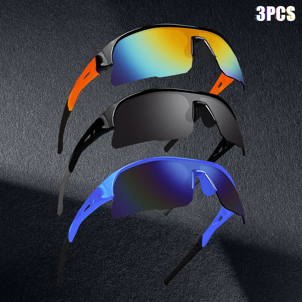 Cycling Glasses UV Protection Sports Sunglasses Lightweight Frame Surround Windproof Glasses for Cycling Running Hiking Oasis Select N-YJ-918535-T