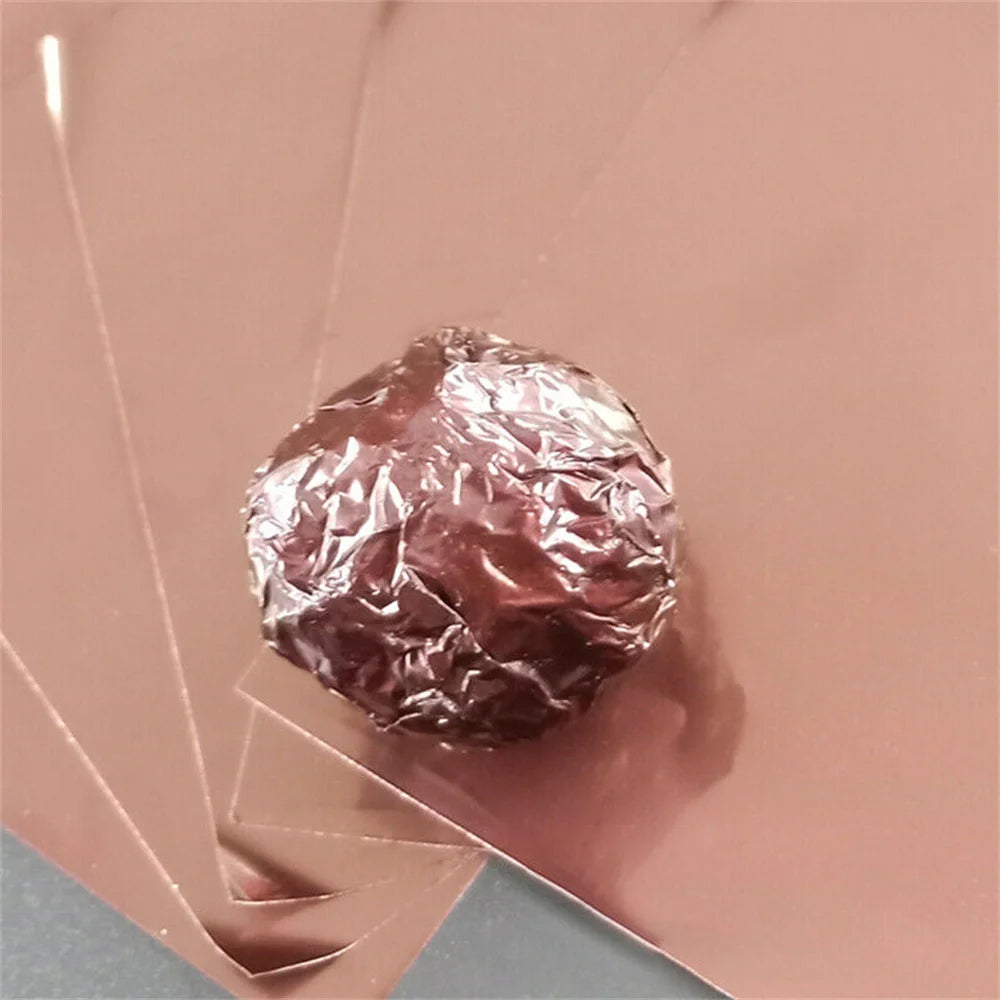 100Pcs 8x8CM DIY Food Aluminum Foils Wrapping Paper Sheets Packaging For Chocolate Candy Wedding Party Birthday Gift Decoration Oasis Select Coffee Other