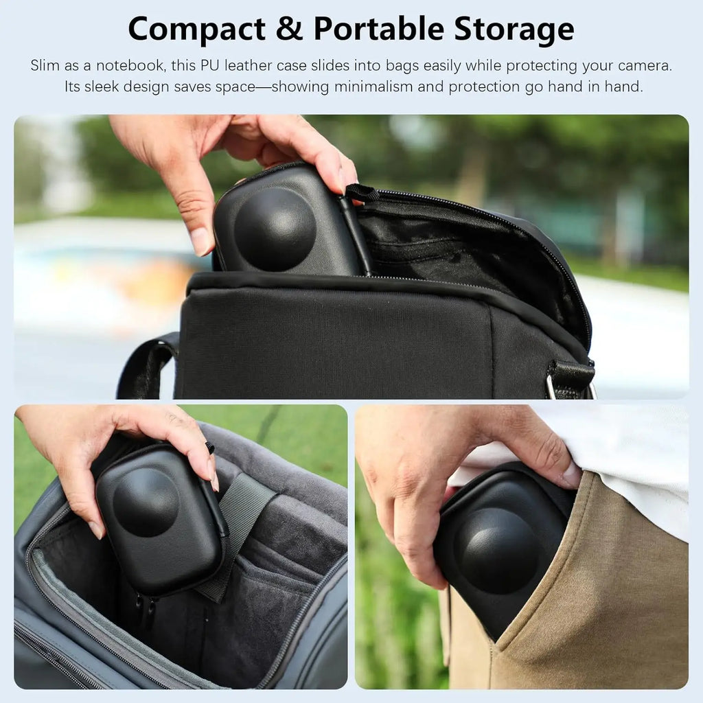 DJI Osmo 360 Carrying Case – Waterproof PU Leather Hard Bag