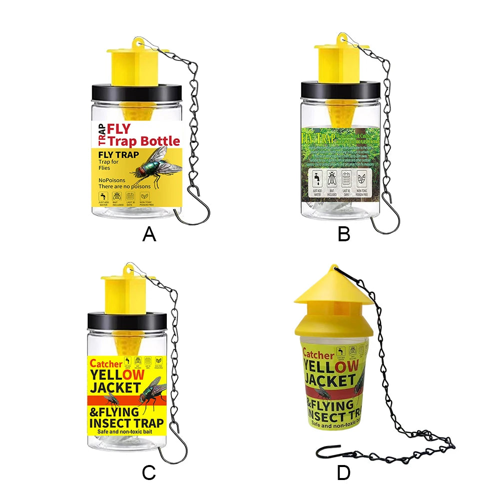 1-10PCS Hanging Flytrap Cage Fly Trap Garden Hanging Fly Catcher Non-toxic Pest Mosquito Killer Cage Flie Traps For Outdoor Oasis Select