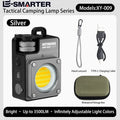 COB Camping Light with Magnetic Hook Emergency Charger, IPX4 Waterproof Camping Lantern LED Light for Outdoor Oasis Select XY009 silver