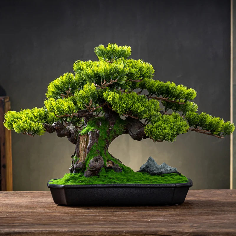 Large beauty Luo Han pine new Chinese entrance club interior decoration landscape fake tree simulation tree pine Oasis Select