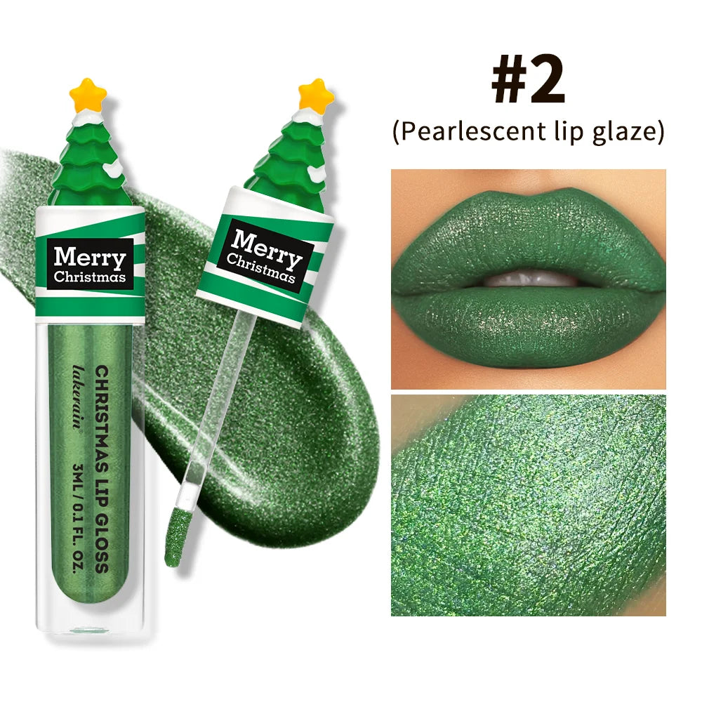 ibcccndc 5-Piece Jelly Lip Gloss Set – Hydrating & Long-Lasting Lip Gloss Set Oasis Select green shiny powder 2