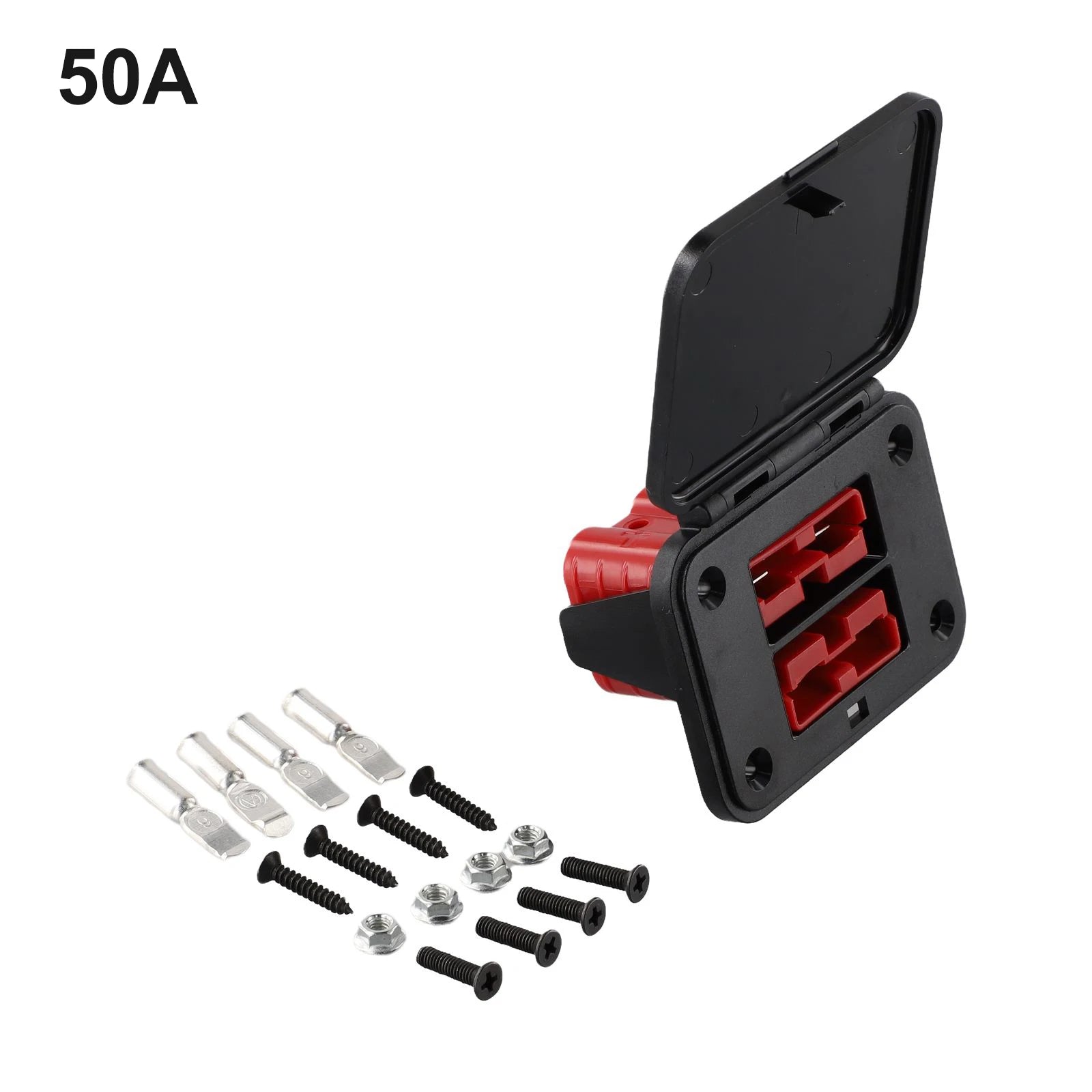 1 Set 50A 600V Twin Dual Flush Mount Bracket For Ander-Plug Connector Flush Mounts For Electric Vehicles Power Distribution Oasis Select red