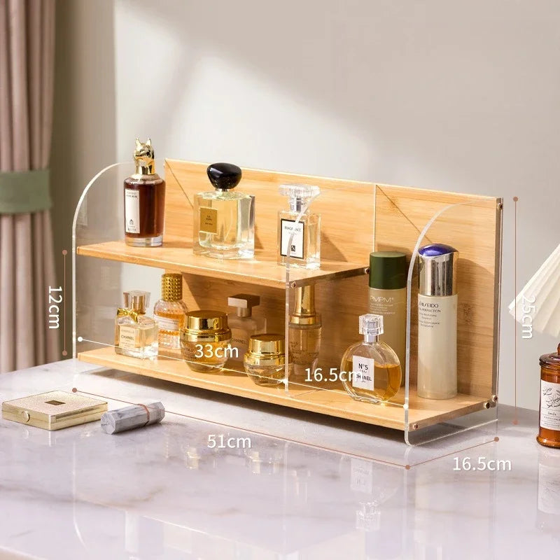 Multi-functional Cosmetics Storage Box Dresser Shelf Skin Care Products Perfume Shelf Desktop Premium Acrylic Storage Shelf Oasis Select