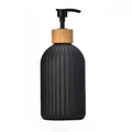 Bathroom Countertop Container Hand Soap Dispenser Cotton Ball Storage Box Decoration Organizer，Only the dispenser Oasis Select black