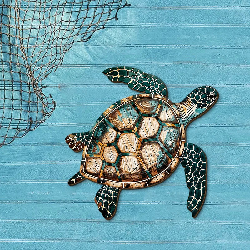 Wooden Turtle Wall-mounted Home Handicrafts, Wooden Hangers, Bathroom Wall Decorations Oasis Select