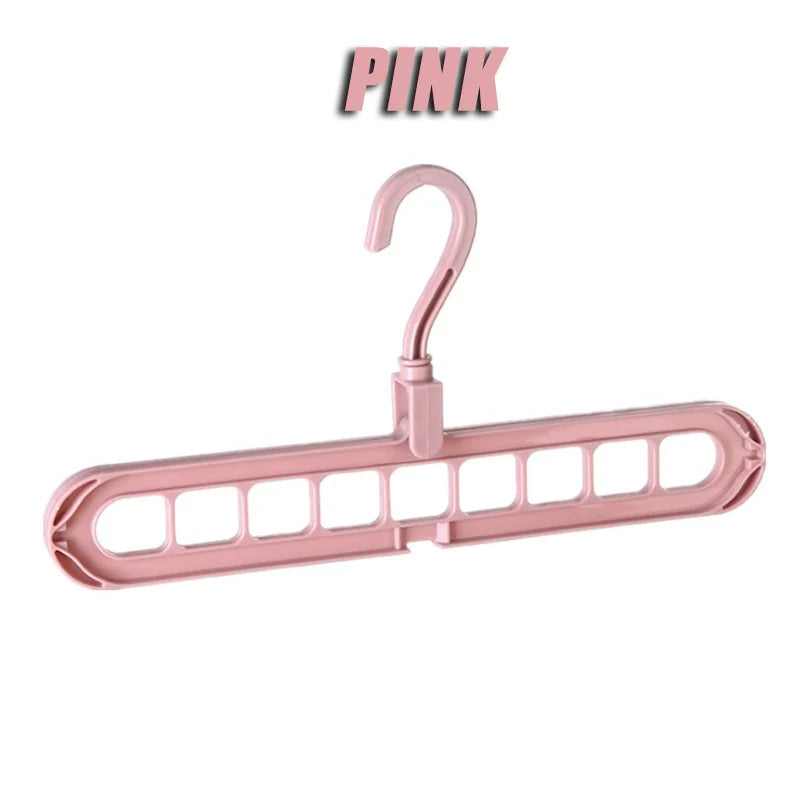 1-5pcs Magic Multi-port Support hangers for Clothes Drying Rack Multifunction Plastic Clothes rack drying hanger Storage Hangers Oasis Select Pink 5PCS